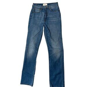 7 For All Mankind Women Easy Slim Light Blue Denim Jeans Sz 25 Stretch High Rise